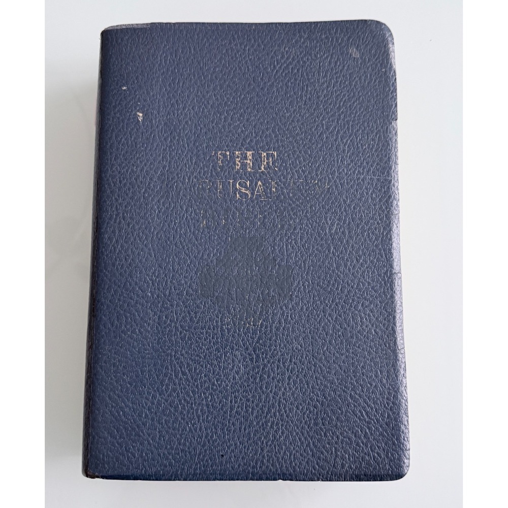 The Jerusalem Bible Faux Blue Leather Doubleday 1966 11th Edition